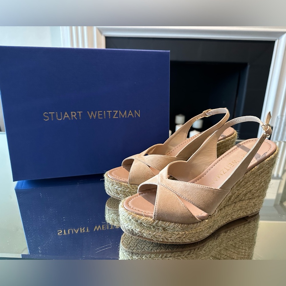 Stuart Weitzman Carmen Espadrille Wedge Platform Sandals